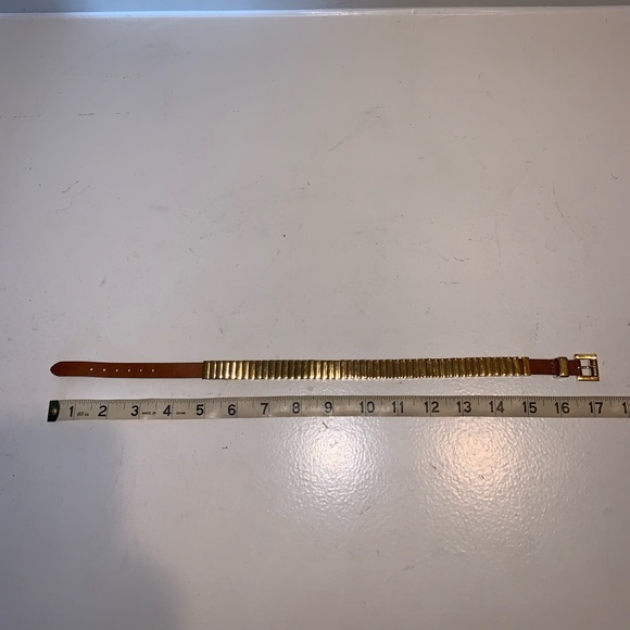 MK cognac leather & gold double wrap bracelet - Picture 4 of 8